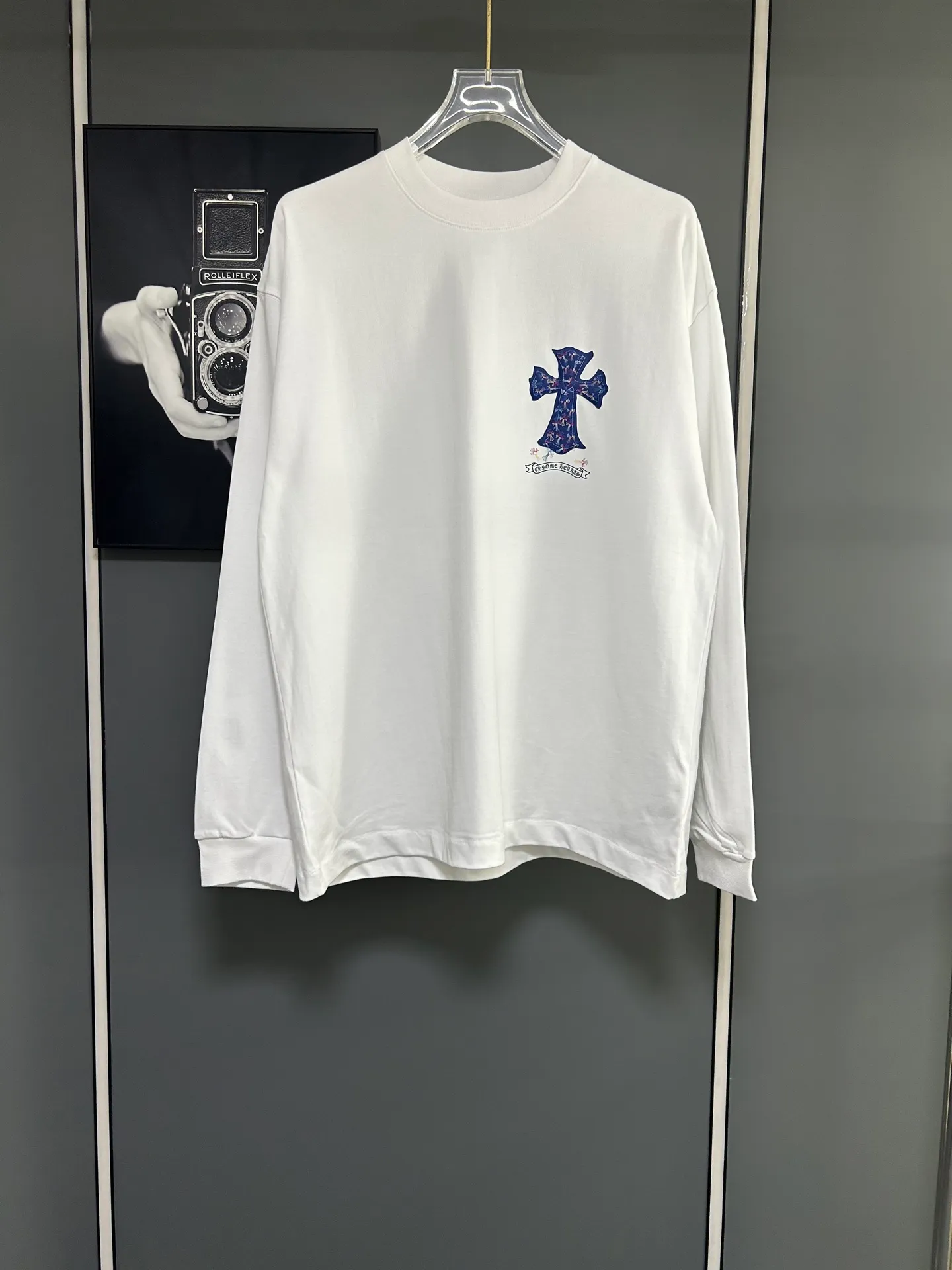 P230 2026 new (exclusive) Chrome Hearts autumn and winter limited edition heavyweight high-weight long-sleeved T-shirt, customized Dreamweaver Yayun ribbed cotton designer concept style Fabric: Heavy 380g Size: S M L XL Color: White Black